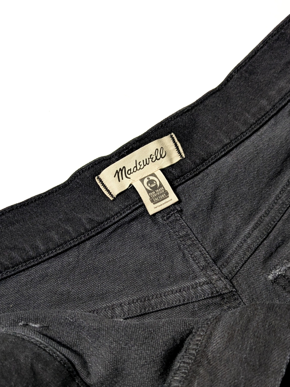 Madewell The High-Rise Sailor Short, Black Denim, Size 27, Nautical Style - Picture 4 of 13